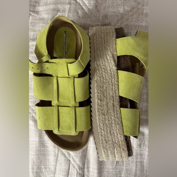 Free People Intentionally Blank Dreams Flatform Sandal Pistachio - Picture 5 of 8